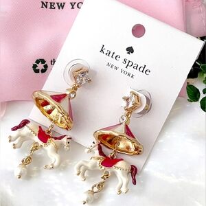 KATE SPADE Carousel Pierced Earrings NWT